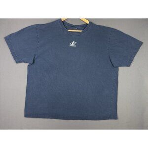 Vintage Logo Athletic Mid Logo Navy Blue Faded Shirt Rare Sportswear Gym Rare